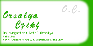 orsolya czipf business card